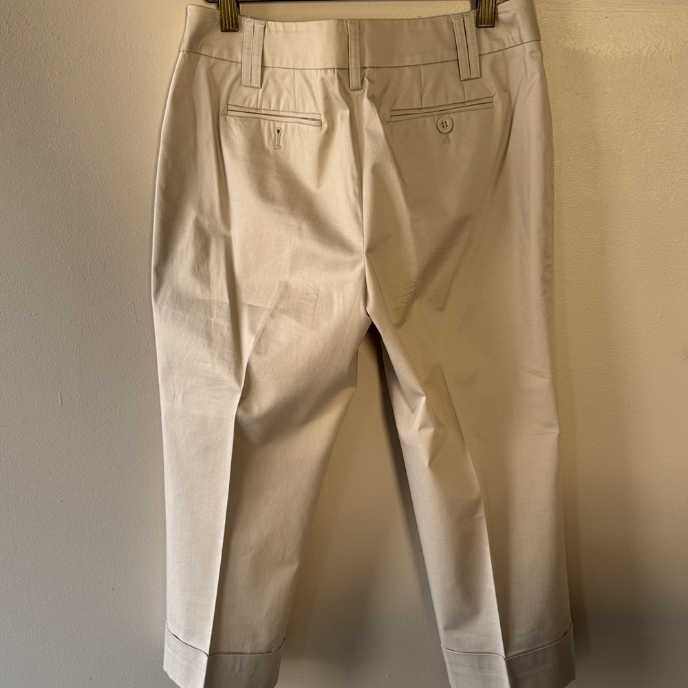 Bundle of 3 Ann Taylor Loft Capris Pants in Mauve Taupe, Cream, and Navy - Picture 9 of 16